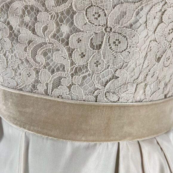 1950’s Harry Keiser Cream & Ivory Maxi Formal Party Dress Size XS - Picture 6 of 10